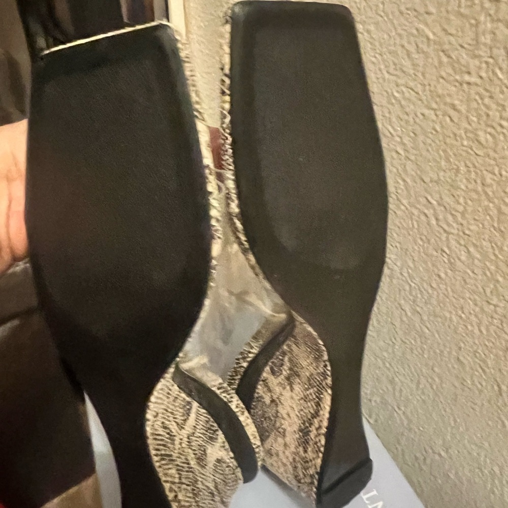 ZARA Snakeskin Wedge Sandals - Picture 6 of 7